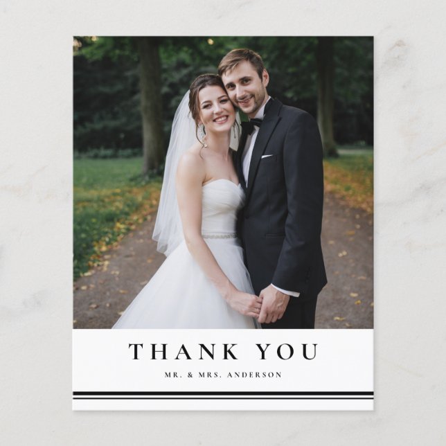 Tarjeta de agradecimiento al Boda de tipografía cl (Anverso)