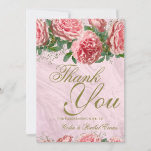 Tarjeta de agradecimiento al Boda de verde de los
