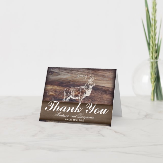 Tarjeta de agradecimiento al Boda de vida silvestr (Anverso)
