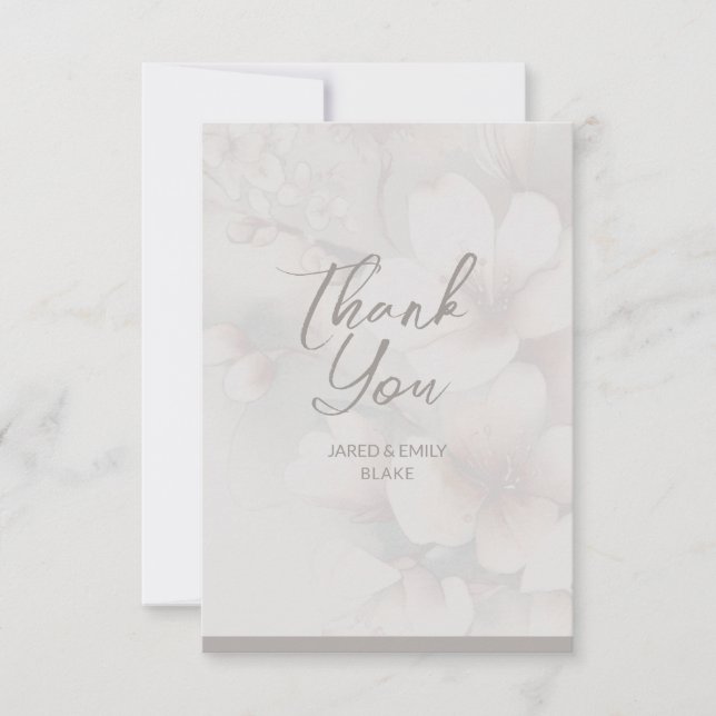 Tarjeta de agradecimiento al Boda del cerezo Bloss (Anverso)