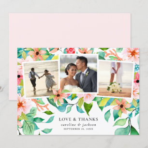 Tarjeta de agradecimiento al Boda del Collage de f