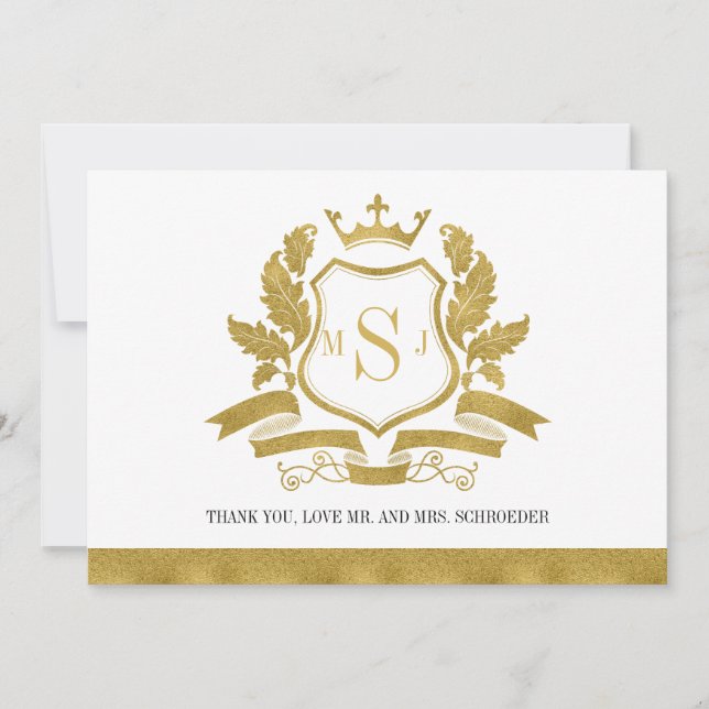 Tarjeta de agradecimiento al Boda del Escudo de or (Anverso)