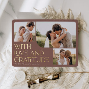 Tarjeta de agradecimiento al Boda del Relieve meta