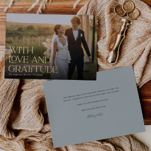 Tarjeta de agradecimiento al Boda del Relieve meta