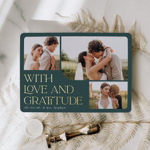 Tarjeta de agradecimiento al Boda del Relieve meta