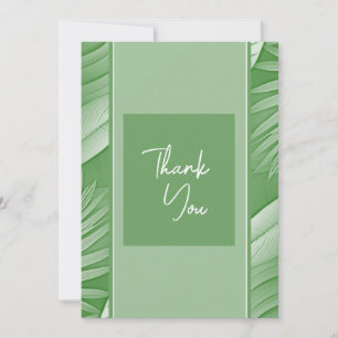 Tarjeta de agradecimiento al Boda del tema verde t