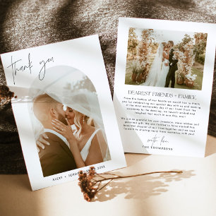 Tarjeta de agradecimiento al boda   Foto De Boho A