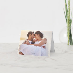 Tarjeta de agradecimiento al Boda fotográfico de c