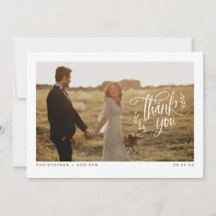 Tarjeta de agradecimiento al Boda fotográfico de c