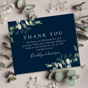 Tarjeta de agradecimiento al Boda fotográfico de e