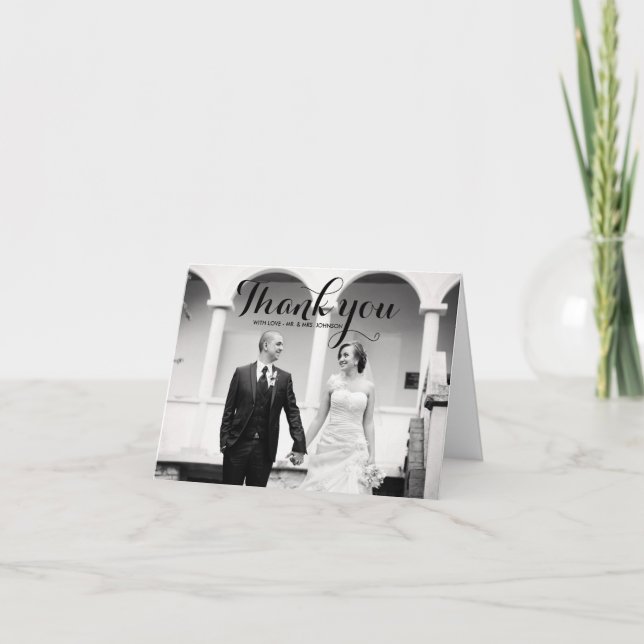 Tarjeta de agradecimiento al Boda fotográfico de g (Anverso)