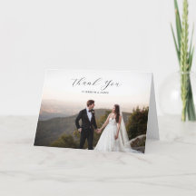 Tarjeta de agradecimiento al Boda fotográfico de g