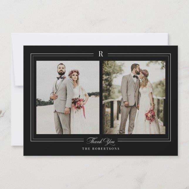 Tarjeta de agradecimiento al Boda fotográfico de m (Anverso)