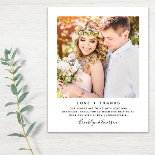 Tarjeta de agradecimiento al Boda fotográfico mini