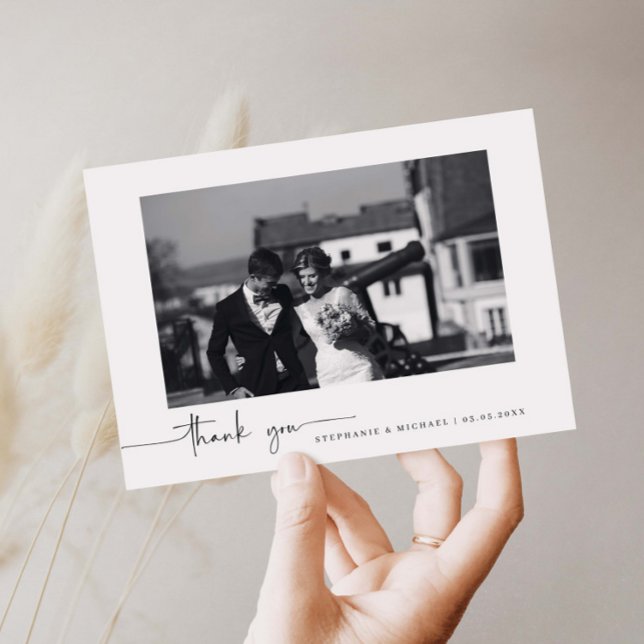 Tarjeta de agradecimiento al boda fotográfico mode (Subido por el creador)