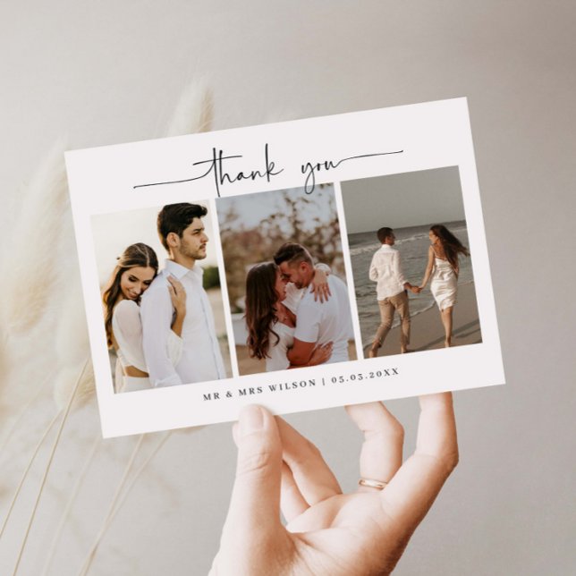 Tarjeta de agradecimiento al boda fotográfico mode (Subido por el creador)