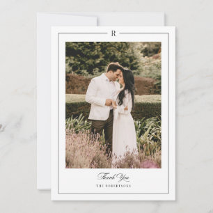Tarjeta de agradecimiento al Boda fotográfico mono