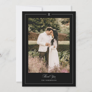 Tarjeta de agradecimiento al Boda fotográfico mono