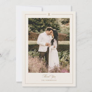 Tarjeta de agradecimiento al Boda fotográfico mono