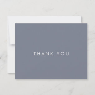 Tarjeta de agradecimiento al Boda gris azul pizarr