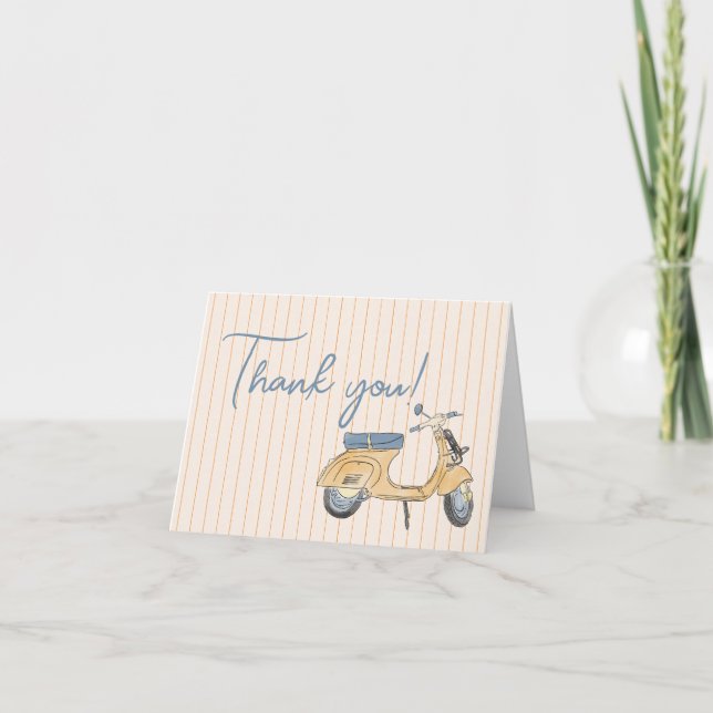 Tarjeta de agradecimiento al Boda italiano (Anverso)