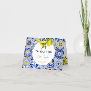 Tarjeta de agradecimiento al Boda Lemon Mediterran