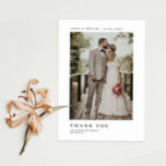 Tarjeta de agradecimiento al Boda minimalista<br><div class="desc">Tarjeta de agradecimiento de boda minimalista y elegante con tipografía de escritura. El texto y los mensajes se pueden editar en la parte posterior de la tarjeta. Para una personalización más avanzada de este diseño, por ejemplo, cambiar el diseño, el tamaño de letra o el tamaño del texto, haga clic...</div>