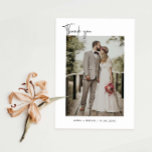 Tarjeta de agradecimiento al Boda minimalista<br><div class="desc">Tarjeta de agradecimiento de boda minimalista y elegante con tipografía de escritura. El texto y los mensajes se pueden editar en la parte posterior de la tarjeta. Para una personalización más avanzada de este diseño, por ejemplo, cambiar el diseño, el tamaño de letra o el tamaño del texto, haga clic...</div>