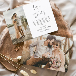Tarjeta de agradecimiento al Boda Minimalista de p