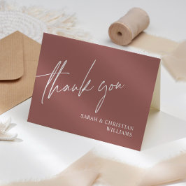 Tarjeta de agradecimiento al Boda Minimalista de T