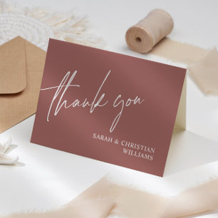 Tarjeta de agradecimiento al Boda Minimalista de T
