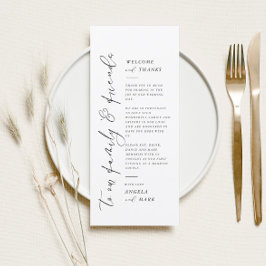 Tarjeta de agradecimiento al Boda Minimalista mode