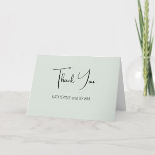 Tarjeta de agradecimiento al Boda Minimalista Sage