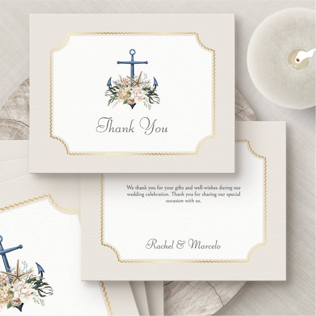 Tarjeta de agradecimiento al Boda Náutico de Beach (Subido por el creador)