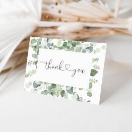 Tarjeta de agradecimiento al Boda plegado de eucal