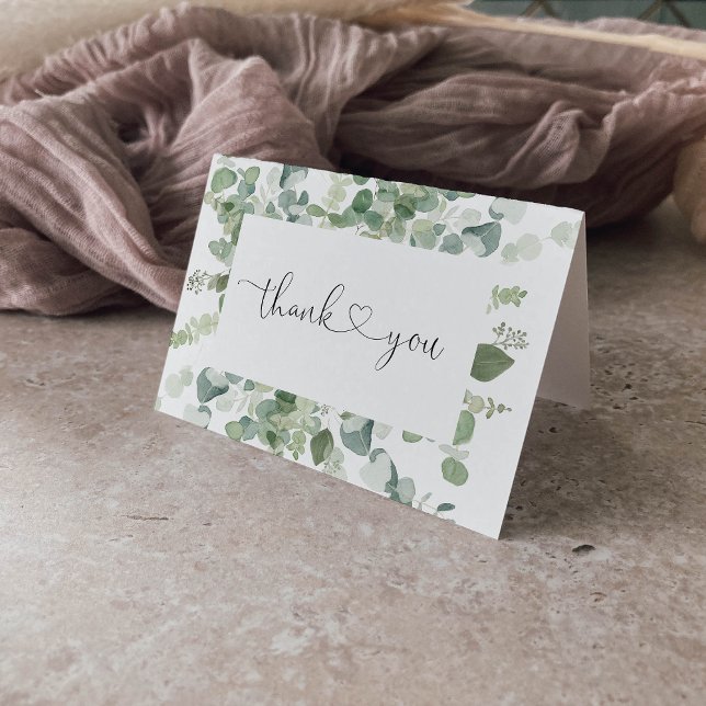 Tarjeta de agradecimiento al Boda plegado de eucal (Subido por el creador)