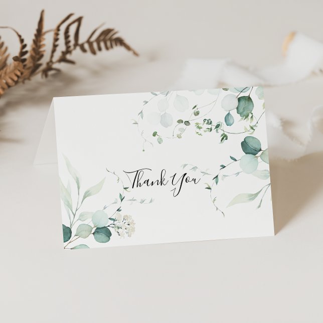Tarjeta de agradecimiento al Boda plegado de eucal (Subido por el creador)