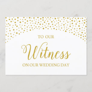 Tarjeta de agradecimiento al Boda por testigo