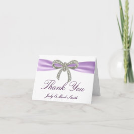Tarjeta de agradecimiento al Boda Purple Diamond B