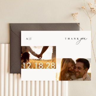 Tarjeta de agradecimiento al Boda ruso de fotos de