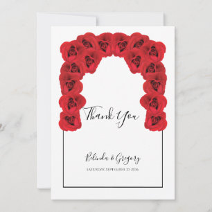 Tarjeta de agradecimiento al Boda Rústico Roses Ro