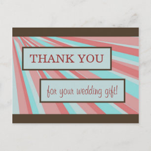 Tarjeta de agradecimiento al boda - Simple