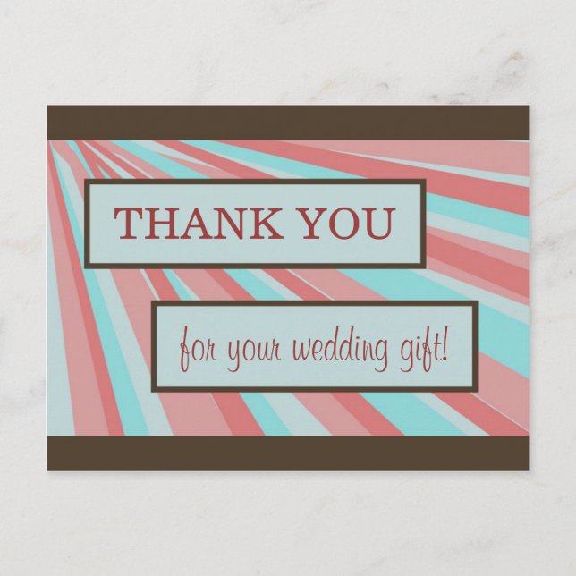 Tarjeta de agradecimiento al boda - Simple (Anverso)