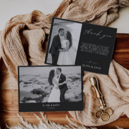 Tarjeta de agradecimiento al Boda trasero