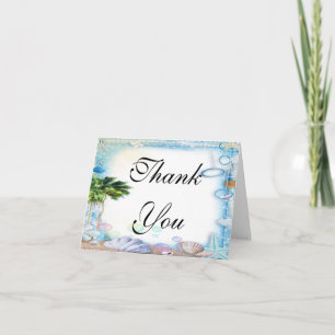 Tarjeta de agradecimiento al Boda Tropical Beach S