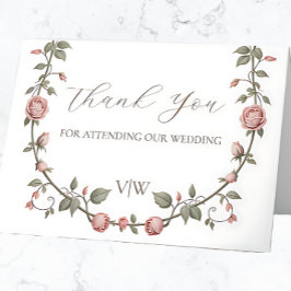 Tarjeta de agradecimiento al Boda Verde Sage de Vi