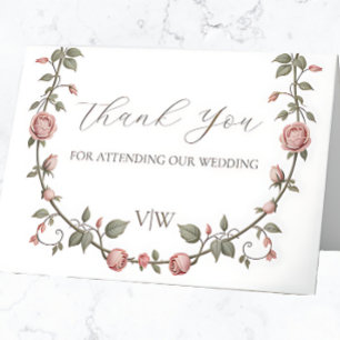 Tarjeta de agradecimiento al Boda Verde Sage de Vi
