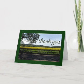 tarjeta de agradecimiento al campo irlandés
