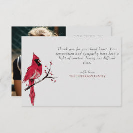 Tarjeta de agradecimiento al Cardenal Rojo Foto Fu