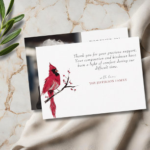 Tarjeta de agradecimiento al Cardenal Rojo Foto Fu